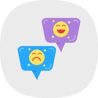 Emojis Flat Curve Icon vector