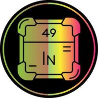 Indium Glyph Due Color Icon vector
