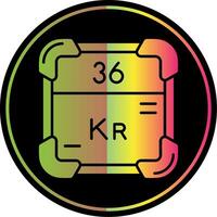 Krypton Glyph Due Color Icon vector