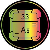 Arsenic Glyph Due Color Icon vector