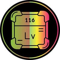 Livermorium Glyph Due Color Icon vector