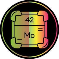 Molybdenum Glyph Due Color Icon vector
