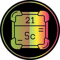 Scandium Glyph Due Color Icon vector