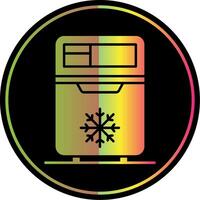 refrigerador glifo debido color icono vector