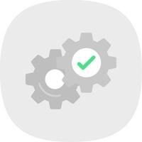 Setting Flat Curve Icon vector