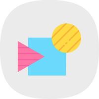 Intersect Flat Curve Icon vector