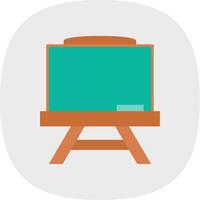 Chalkboard Flat Curve Icon vector