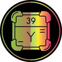 Yttrium Glyph Due Color Icon vector