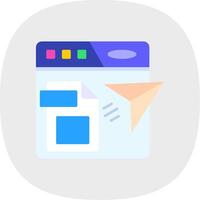 Publishing Flat Curve Icon vector