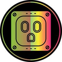 Socket Glyph Due Color Icon vector