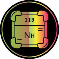 Nihonium Glyph Due Color Icon vector