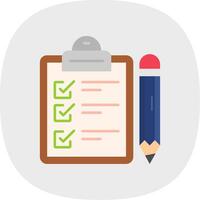 Exam Flat Curve Icon vector