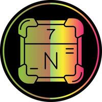 Nitrogen Glyph Due Color Icon vector