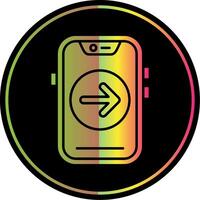 Forward Glyph Due Color Icon vector