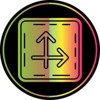 Intersect Glyph Due Color Icon vector