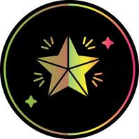 Star Glyph Due Color Icon vector