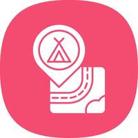 Caming Glyph Curve Icon vector