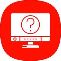 Question Glyph Curve Icon vector