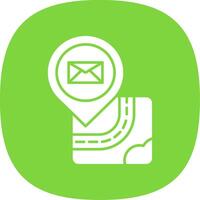 Email Glyph Curve Icon vector