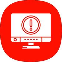Error Glyph Curve Icon vector