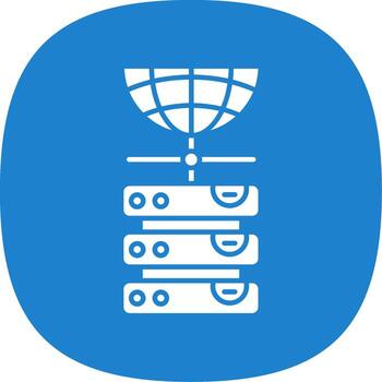 base de datos glifo curva icono vector