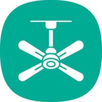 Fan Glyph Curve Icon vector