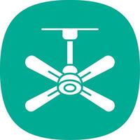 Fan Glyph Curve Icon vector