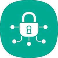 Safe Glyph Curve Icon vector