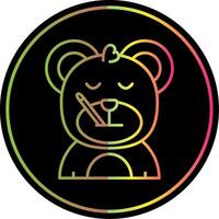 Sick Line Gradient Due Color Icon vector