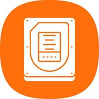 Disk Glyph Curve Icon vector