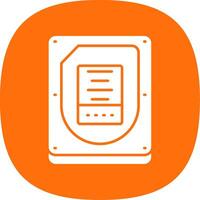 Disk Glyph Curve Icon vector