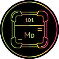 Mendelevium Line Gradient Due Color Icon vector
