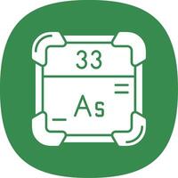 Arsenic Glyph Curve Icon vector