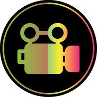 Video Glyph Due Color Icon vector