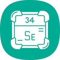 Selenium Glyph Curve Icon vector