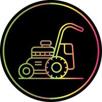 Mower Line Gradient Due Color Icon vector