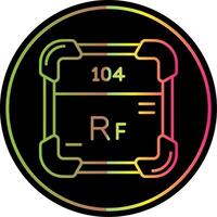 Rutherfordium Line Gradient Due Color Icon vector