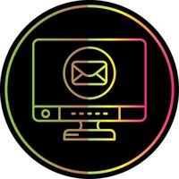 Email Line Gradient Due Color Icon vector