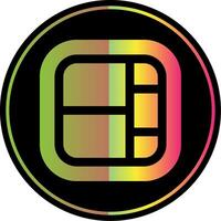Layout Glyph Due Color Icon vector