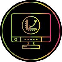 Graph Line Gradient Due Color Icon vector