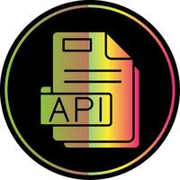 api glifo debido color icono vector