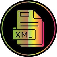 Xml Glyph Due Color Icon vector