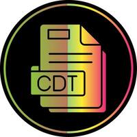 CDT glifo debido color icono vector