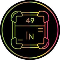 Indium Line Gradient Due Color Icon vector