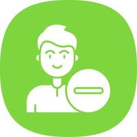 Remove Glyph Curve Icon vector