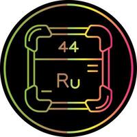 Ruthenium Line Gradient Due Color Icon vector