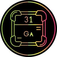 Gallium Line Gradient Due Color Icon vector