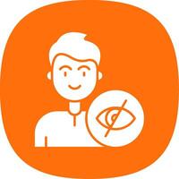 Disabled Glyph Curve Icon vector
