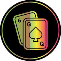 Poker Glyph Due Color Icon vector