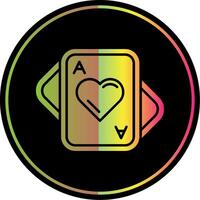 Hearts Glyph Due Color Icon vector